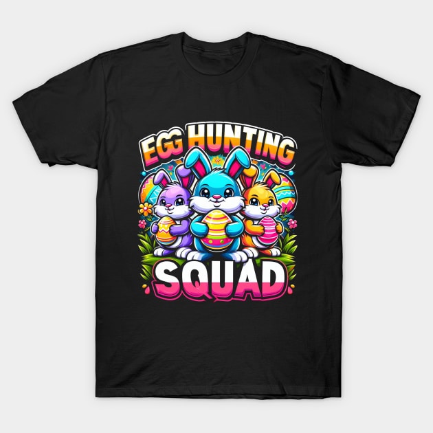 Egg Hunting Squad Crew Family Funny Happy Easter Bunny Kids T-Shirt by HBart